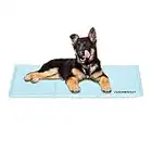 Relaxdays Tapis rafraîchissant pour Chien, H x P : 50 x 90 cm, Matelas Auto-rafraichissant, Gel, pour Vos Animaux, Cyan