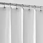 ALYVIA SPRING Waterproof Fabric Shower Curtain Liner with 3 Magnets - Soft Hotel Quality Cloth Shower Liner, Light-Weight & Machine Washable - Standard Size 72x72, White