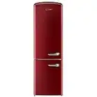 iio 12 Cu. Ft. Retro Refrigerator with Bottom Freezer (Bordeaux, Left Hinge)