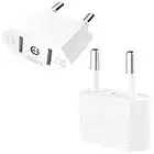 VIEVRE Adapter USA Deutschland Stecker,2 Stück US to EU Adapter,US Adapter EU,USA Adapter Steckdose,EU to US Adapter, EU Stecker Adapter,CE-Zertifizierun,USA Adapter für Geräte mit USA-Netzteil