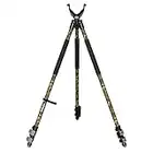 RPNB Shooting Tripod with Removable 360ºV Yoke Rest,Shooting Sticks for Hunting,Come w/Bubble Level,Button Compass,Hook&Loop Strap,Lightweight Aluminum Design,Perfect for Hunting,Shooting,Camouflage