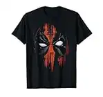 Marvel Deadpool Painted Face Distressed Hero Portrait T-Shirt