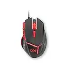 DR1TECH [Amazon Exclusive] Hunter Mouse da Gaming Professionale con Filo Resistente [5 Pesi Removibili + TRIPLE FIRE] - 9 Tasti fino a 4200 DPI - Mouse Ergonomico da Gioco per PC/PS4