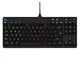 Logitech G PRO TKL Mechanical Gaming Keyboard, GX Blue Clicky Key Switches, LIGHTSYNC RGB, Portable Tenkeyless Design for esport Gaming, Detachable Micro USB Cable, QWERTY UK Layout - Black