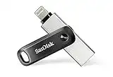 SanDisk 64GB iXpand Flash Drive Go with Lightning and USB 3.0 connectors, for iPhone/iPad, PC and Mac