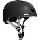 UniqueFit Casco Regolabile per Bambini e Giovani Adulti per Scooter a rotelle (Black, Medium:54-58cm/21.3"-22.8")