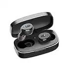 Wireless Earbuds Boean Mini Bluetooth Headphones with Charging Case 46H Playtime IPX8 Waterproof Earbuds Button Control Deep Bass Earphones Built in Mic Light-Weight HD Stereo Headset for Sports Black