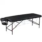 Master Massage Mesa de masaje portátil de aluminio ligero Zephyr de 71 cm, color negro, 1 unidad