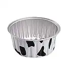 10 Pcs Aluminum Foil Baking Cups,Disposable Foil Baking Cake Cups,Foil Cake Pan,Aluminum Muffin Cups for Bakery Wedding Birthday Party