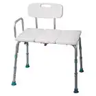 Aquasense Adjustable Bath and Shower Transfer Bench with Reversible Backrest