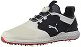 PUMA Chaussures de Golf pour Homme Ignite Pwradapt Caged Disc, Puma White Puma Silver Peacoat., 46 EU