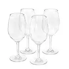 Amazon Basics Tritan Plastic Wine Glasses - 20-Ounce, Set of 4