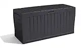 Keter Marvel+ 270L Outdoor Garden Storage Box Garden Furniture - Graphite Grey