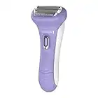 Remington WDF5030A Smooth & Silky Electric Shaver for Women, 4-Blade Smooth Glide Foil Shaver and Bikini Trimmer with Almond Oil Strip, Purple/White