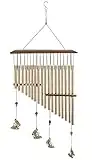 Campane a Vento, 75 cm Campanelli Eolici con 18 Tubi in Metallo con bel Suono per Decorazione Casa, Portico, Giardino, Farfalla Wind Chime Regali per le Donne