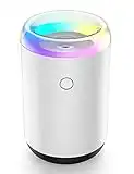 Portable Mini Humidifier, Fioyal Small Desktop Humidifiers for Bedroom, Car, Office, Travel, Strong Fine Mist, 7-Color Changing RGB Car Humidifiers, 2 Mist Spray Modes, Quiet, Auto Shut Off