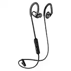 Plantronics BackBeat FIT 350 Bluetooth - Écouteurs sportifs sans fil, intra-auriculaires et contour d'oreille, noir-gris