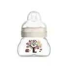 MAM Bottle Feel Good, Extra-Small Glass Baby Bottle with Extra Slow Flow MAM Teats Size 0, Heat-Resistant Glass Baby Bottle for Newborns, Unisex, 1x 90 ml