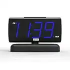 ZOOS Alarm Clock for Bedroom, 5" Large LED Digital Clock for Seniors, Dimmable Simple Alarm Clocks for Bedrooms, Volume Adjustable/Snooze/Battery Backup/Swivel Base Gift for Kids Elderly Home Office