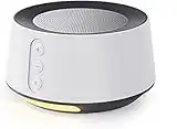 White Noise Machine, 14 Soothing Sounds and Warm Night Light for Sleeping, 5 Timers and Memory Feature Plug in Sound Machine for Baby, Adults,White