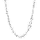 NKlaus 60cm collana solida con catena ad ancora in argento 925 con diamante 3,00mm 21g 3686