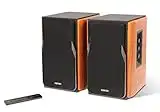 EDIFIER Studio R1380DB 2.0 Regallautsprecher-System (42 Watt) mit Bluetooth 5.1 (aptX). Infrarot-Fernbedienung und seitliche Regler für Bässe, Höhen und Lautstärke. Perfekt für TV, PC, Smartphone etc.