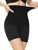 ATTLADY Shapewear for Women Tummy Control Panties Seamless Body Shaper Slip Shorts High Waist Boyshorts Thigh Slimmer Black