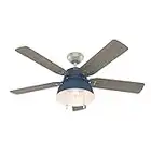 Hunter Fan Company 50252 Mill Valley Ceiling Fan, 52, Indigo Blue finish