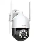 2K Security Camera Outdoor with Motion Tracking, Pan-Tilt 360° View, DEKCO CCTV Camera, Sound-Lights Alarm, Home WiFi Camera, Color Night Vision