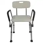 Easigear Bath Chair Shower Stool Portable Seat 6 Adjustable Heights Comfy Medical Bench