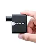 AIRBANK Pompa ad Aria Elettrica 100 PSI, Mini Pompa Bici Portatile per Bicicletta, Pocket Compressore Aria con Batteria Ricaricabile 300 mAh Gonfiatore Senza Fili per Tutte le Biciclette-Nero