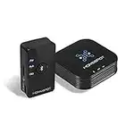 Bluetooth Transmitter Receiver Set with APTX LOW LATENCY by HomeSpot for TV PC Pre-Paired Wireless Audio Adapter Set