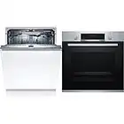 Bosch Elettrodomestici SMV6EDX57E Serie 6, Lavastoviglie a scomparsa totale, 60 cm & HBA534BS0 Forno Elettrico da Incasso 7 Programmi di Cottura in Acciaio Inox