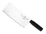 Mercer Culinary M21020 Asian Collection Santoprene Handle Chinese Chef's Knife, 8-Inch, 38x10x3 cm, Black