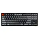 Keychron K8 Tenkeyless Wireless Mechanical Keyboard for Mac with Gateron Blue Switches, Aluminum Frame, Bluetooth RGB Backlit Multitasking Type-C Wired Gaming Keyboard for Windows