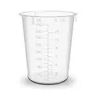 RE-GEN 400ml Plastic Multi-Purpose Graduated Liquid Mixing Measuring Cup Pot – Ideal for Kitchen, Cooking, DIY, Laboratory, Arts & Crafts