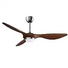 reiga 132cm Hand-painted Smart Ceiling Fan with Dimmable LED Light Remote Control Modern Blades Reversible DC Motor, 6-Speed, Timer