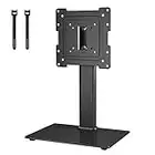 BONTEC Soporte TV Pie para Pantallas de 17-43 Pulgadas LCD/ LED/ OLED/ Plasma/ Curva, Soporte TV Mesa Universal con Giratorio y Altura Ajustable, Soporte Pie TV hasta 45kg, Máx VESA 200x200 mm