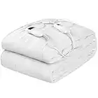 Dual Control Heated Mattress Pad, WELLHUT Electric Heating Pads, Queen/King Bed Warmer w/ 8 Heat Levels, 4 Timings, UL&ETL Approved, Overheating Protection, Machine Washable