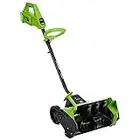 Earthwise SN74016 40-Volt Cordless Electric Snow Shovel, Brushless Motor, 16-Inch width, 300lbs/Minute (Battery and Charger Included)