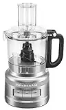 KitchenAid KFP0718CU 7-Cup Food Processor Chop, Puree, Shred and Slice - Contour Silver (Renewed)