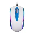 Coolerplus Wired Mouse, 1200DPI, Rainbow Light, USB Mouse per bambini/scuola/ufficio/casa/gioco, compatibile con le finestre per PC, Laptop, Desktop, MacBook(bianco)