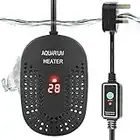 FEDOUR Mini Aquarium Heater 50W 100W, Submersible Fish Tank Heater with Thermometer, Shatterproof Heater for Saltwater and Fresh Water, Betta Heater (100W)