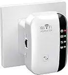 WiFi Extender, WiFi Signal Booster Up to 3000sq.ft and 40 Devices, WiFi Range Extender, Wireless Internet Repeater, Long Range Amplifier with Ethernet Port, 1-Key Setup, Access Point, Alexa Compatible