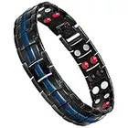 Jeracol Magnetarmbänder für Männer, Titanstahl-Magnet-Brazaletes mit Ultra-Stärke von 3500 Gauss-Magneten, verstellbares Armband mit Entfernungswerkzeug und Schmuck-Geschenkbox