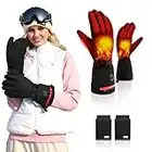 Heated Gloves for Women Men with Battery, 7.4V Rechargeable Hand Warmers, 3 Heating Levels, Touch Screen, Non-slip, Waterproof, Windproof for Skiing Cycling Motorcycle