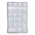 Qisan Tastierino numerico Meccanico GATERON Interruttore Marrone cablato Bianco retroilluminato Tastierino numerico Tastiera Portatile a Schermo esteso Layout Bianco Magicforce