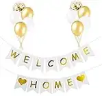 Welcome Home Banner Decoration with Letax Balloons for New Home Baby Shower Family Party Decorations