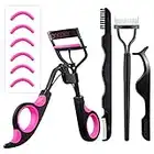 Docolor Eyelash Curler Kit, 4 in 1 Lash Curler Kit with 6 Extra Silicone Refill Pads Professional Eyelash Extension Kit No Pinching Face Eyelash Applicator Makeup Tools Fits All Eye Shape