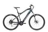 F.lli Schiano Braver 27.5'', 250W Mountain Bike Elettrica con Batteria 36V 11.6Ah 417.6Wh, Shimano Cambio da 24 Velocità, Nero-Blu